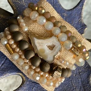 Bracelet Beaded  stack 6 PC